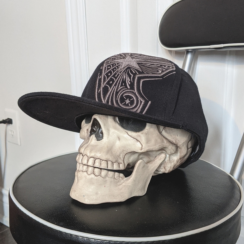 Famous Stars & Straps Black Flexfit Hat Y2K